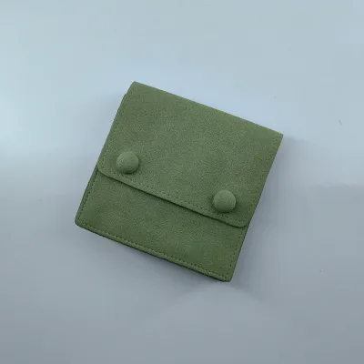 Simple and Portable Ultra-Fine Fiber Jewelry Storage Bag High-End Segmented Ring Ear Bound Storage Box for Travel or Home Use
