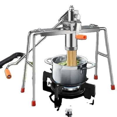 Heluo Vermicelli Linguine Spaghetti Maker Manual Macaroni Pasta Machine 9 Noodle Press Mould Stainless Steel Home Commercial