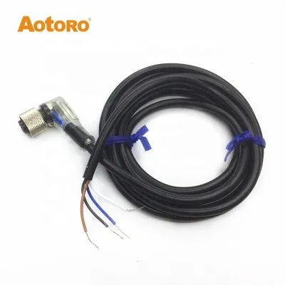 CL4-12 M12 4-Pin Male Connector Cable for Proximity Sensor Photoelectric Switch, 2m/5m Custom Length