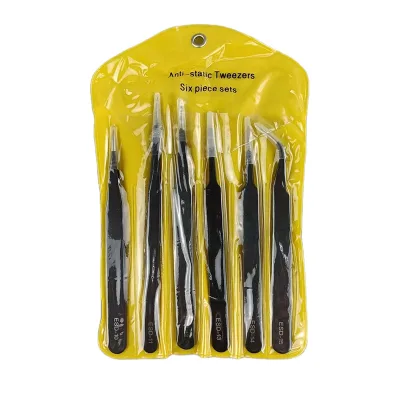 GI Anti-static Tweezers High Precision Anti Static Stainless Steel ESD Tweezer for Cleanroom Assembly Tools