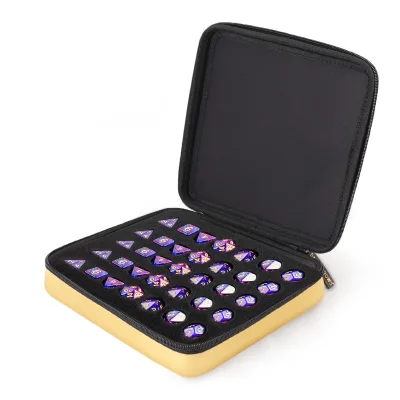 Customized Polyhedral Metal DND Dice Set Holder Storage Case with New Style Design Made of EVA Material