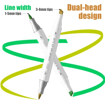 Wholesale Double-Tips Alcohol Markers 48-216 Colors for Children School Supplies Gifts Art DIY Markers Pen