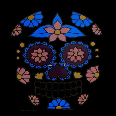 Hstyle Halloween Luminous Face Tattoo Stickers Day of the Dead Makeup Tattoo Stickers DIY Self Adhesive Masquerade Face Decals