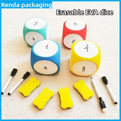 Eco-friendly Erasable EVA Dice Spelling Game Prop Colorful Foam Dice Custom