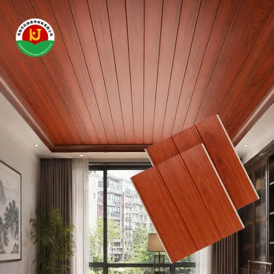Kejin Wood-grain Ceiling 30cm Wide Waterproof and Eco-friendly Ceiling, Classic Design for Decoration