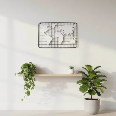 Earth metal wall art for home decor