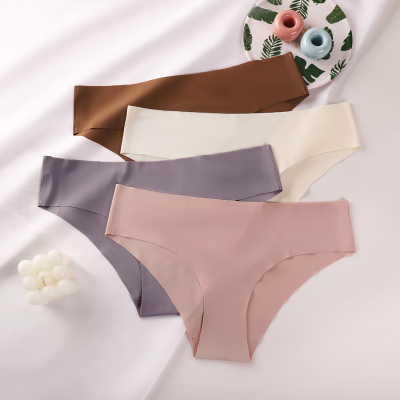 Explosive Models Multi Colors Daily Ropa Interio Bikini Thong Underpants Ice Silk Briefs No Trace Panty for Women