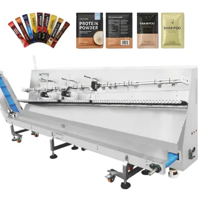 High Speed Intelligent Sachet Sorting Machine Automatic Feeding and Bag Handling System for Multi lane Packaging Machine