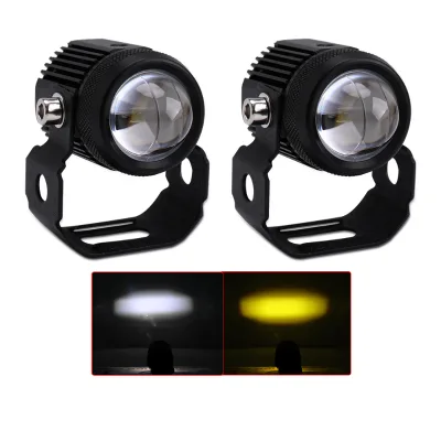 Super Bright 2 Inch Dual Color 60w Spot LED Work Light Pods on Front Bumper for RTV Gator UTV Farm Utility Vehicle Driving Lamp