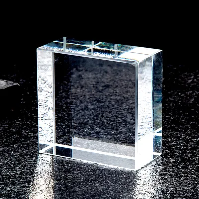 Solid K9 Fine Grinding Crystal Half Brick Glass Brick Partition Wall Clear Half Brics
