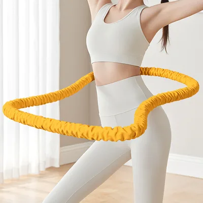 New Foldable Tummy Toning Circular Exercise Hoop Alloy Steel Polyester Fabric Fat Burning Body Shaping Waist Slimming Core
