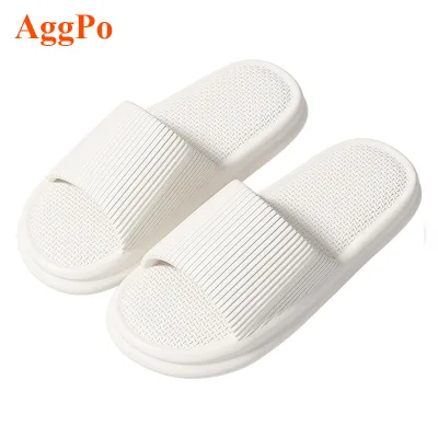 Summer slippers Female EVA Soft Breathable Wear-resistant Non-slip Home Indoor Male Bathroom Simple Solid Color slippers