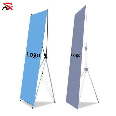 Portable Banner Stand Aluminum Retractable Windproof Floor Base Easy Set up Advertising Sign Exhibition Events Display