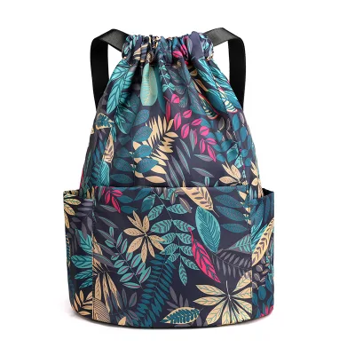 Customized Printed Drawstring Backpack Women's Portable Drawstring Bag