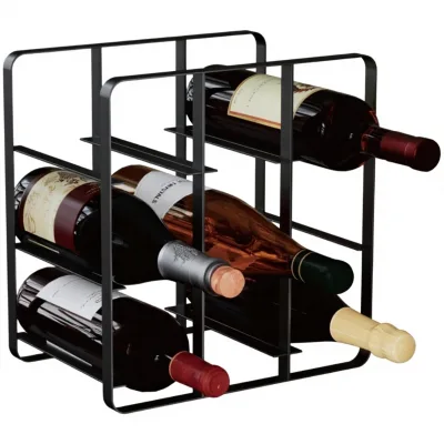 Light Luxury Rust Resistant Iron Diamond-Patterned Modern Minimalist Wine Rack Grid Rack for Storing Wine Bottles Home Bars