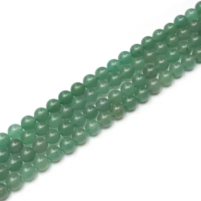 Jewelry Fine China Natural Stone Semi-precious Stone 4mm 6mm 8 Mm 10 Mm 12 Mm Facet Green Aventurine Loose Beads