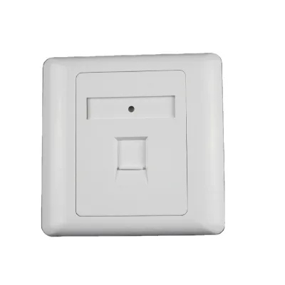 Competitive price rj45 wall Outlet Data UK with cat 6 keystone 1 2 Ports 86*86mm Type Network Faceplate