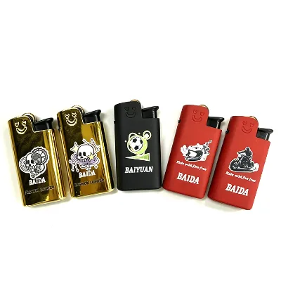 Modern Design Rechargeable Cigarette Lighter Fuel Type Gas Plastic Display Box Packaging for Camping