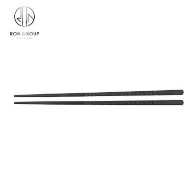Hot Sale 10 Pairs Dishwasher Safe Chopsticks Black Alloy Chopsticks with Custom Cloth Bag