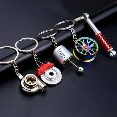Professional Factory Car Speed Gearbox Gear Head Keychain Manual Transmission Lever Metal Key Ring