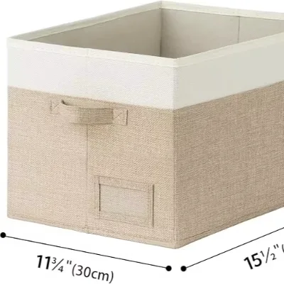 Wholesale Foldable Fabric Basket Makeup & Toy Storage Box for Wardrobe and Kitchen