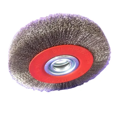 7-Inch Diameter Industrial & DIY Corrugated Stainless Steel Wire Polishing Brush OEM Customizable for Rust Removal
