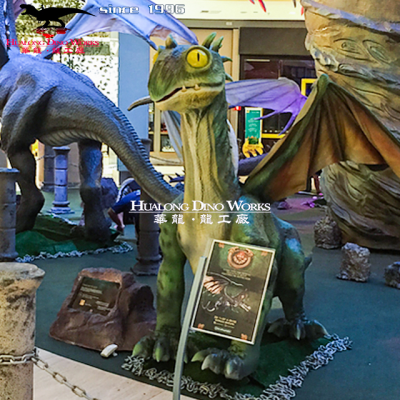 Hot Sale Lifesize Dragon Statues Artificial Walking With Dragons