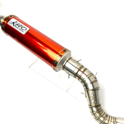 KAO MIO 180cc Professional Racing Motorcycle Muffler for Yamaha Aluminum & Stainless Steel Red Model MIO115