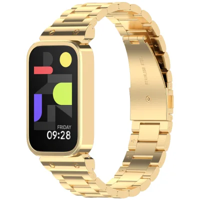 Wholesale Excellent Quality Universal 3 Beads Metal Watch Strap for Xiaomi Band 9 Active/Redmi Watch 3 18mm Band Width