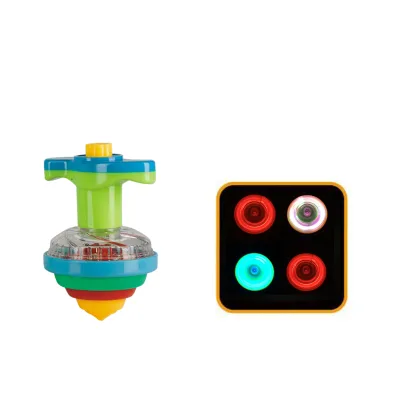 HLC583 Wholesale Light Spinner Gyroscope Toy Flashing Tops Spinner Fidget Toys Plastic Catapult Launcher Flying Spinning Toys
