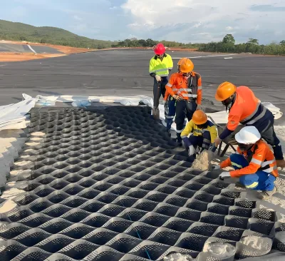 Three-dimensional Grid Cell Structure Formed HDPE Material Ground Grid Paver Geocell