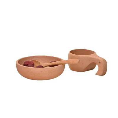 Factory Wholesale Eco-Friendly Beech Wood Storage Plates Solid Wood Dried Fruit Plates