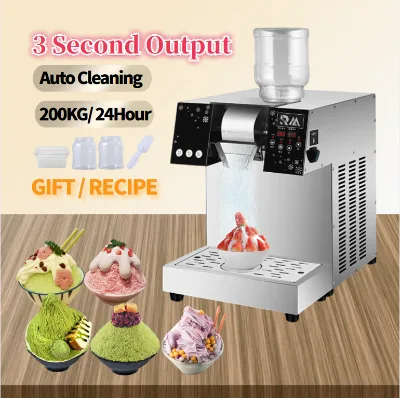 Latest Large Small Fest Koreanische-Maschine Bing Su Rotate Snowflake Noodle Bingsu Snow Shaved Ice Flake Dessert Making Machine