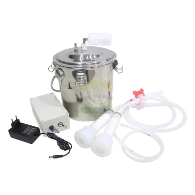 Adjustable Pulsating Speed Portable Rechargeable Stainless Steel Cow Milking Machine Single Cattle Poultry Animals' Equipment