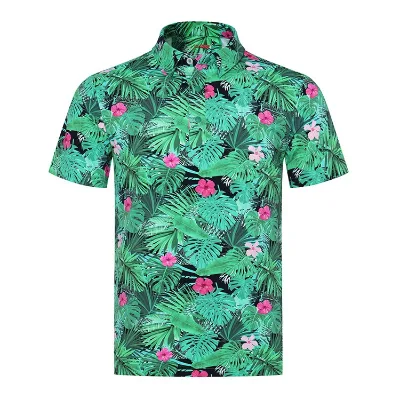 OEM High Quality Ball Shirt Quick-drying Elastic Breathable Polyester Spandex Four-way Stretch Golf Shirt Men's Golf Clothing