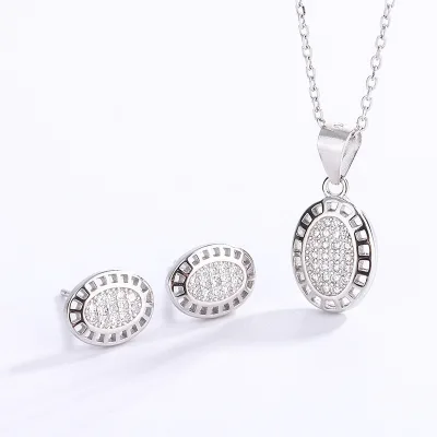 Fashion Design Earrings S925 Personality Wedding Ladies Sterling Silver Wedding Gift Jewelry Set
