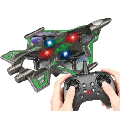 6 Channel Remote Control Plane Kids 360° Rotate Fighter Plastic Lighting Aircraft Foam Drone Model RC Airplane Toy for Kids
