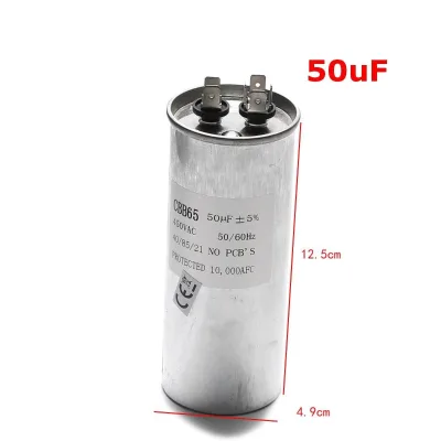 RETEKOOL CBB65 Motor Run Capacitor 0.5uf-30uf 450VAC Polypropylene Film Capacitor for Air Conditioner Refrigerator Compressor