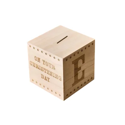 Plain Finger Joint Money Saving Holder Case Coin Box Wood Unfinished Wooden Savings Box Personalised Wood Money Box Piggy Banks