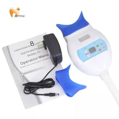 Portable Plastic LED Cold Light Tooth Whitening Instrument Electric Machinery Power Source for Dental Clinics Beauty Salons
