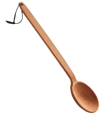 Heavy Duty Large Wooden Spoon 18-inch, Long Handle Cooking Spoon With a Scoop. Nonstick Big Spoon for Stirring