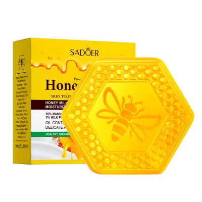 High Quality Wholesale SADOER Moisturizing Bar Soap Foaming for Adults-Gentle Deep Cleansing Honey Milk Soap