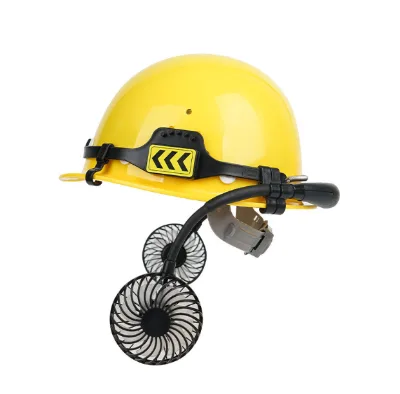 Coeffort Outdoor Work Safety Helmet Industrial & Traffic Helmet with Adjustable Cooling Fan PP+PE Material 4 Suspension Points