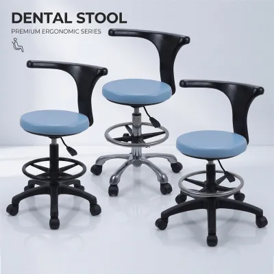 Dental Chair Multifunctional Height-Adjustable Medical Backrest Swivel Beauty Nurses Assistant Chair Manual Hospital Chair