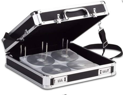 Locking DVD CD Storage Case,Organizer 200 CD Holder Case