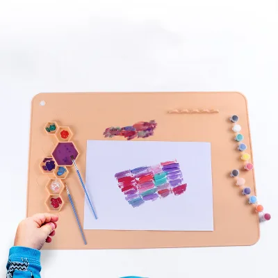 Drawing Stationery Soft Silicone Art Mat Multifunction Easy Clean Large Craft Silicone Painting Mat for Kids