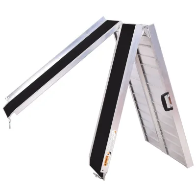 Heavy Duty Loading Ramp Foldable Aluminum Ramps Non-Slip Mobility Handicap Threshold Ramps for Wheelchair Scooter Motorcycle