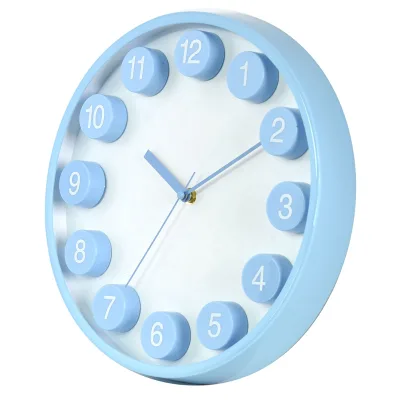12 Inch  New Arrival Plastic Round Number Luxury Wall Clocks