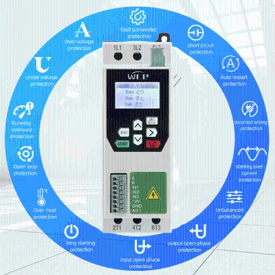 WCE SCKR1-360 5.5kW-15kW Built-in Bypass Soft Starter LCD Dual Language Motor Soft Start Controller RS485 Communication IP65