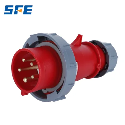SFE Ip67 Waterproof Nickel-platedCopper Alloy Terminal Electrical Plug 32A EU Standard Industrial Plug Socket Male Female